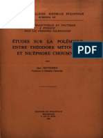 Sevcenko I. - Etudes Sur La Polemique Entre Theodore Metochite Et Nicephore Choumnos