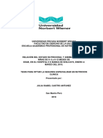 2018 Peru Anemía Nutrición Niños 0 A 6 Años