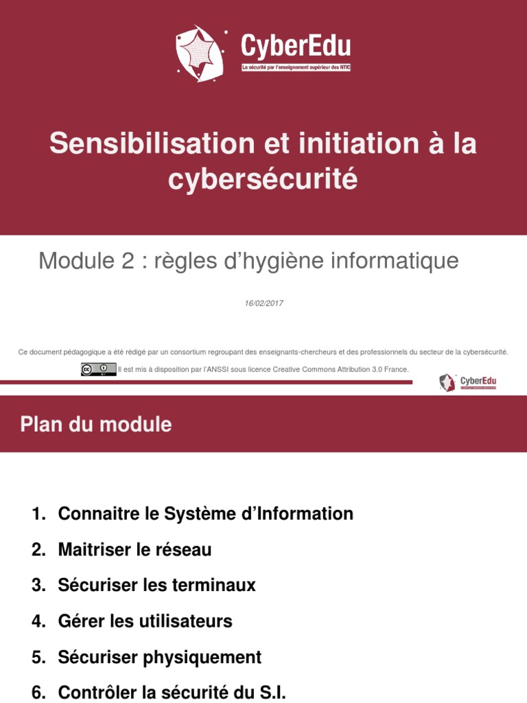 Hygiène Informatique en Cybersécurité | PDF | Wi-Fi | Logiciel antivirus