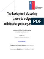 The Development of A Coding Scheme To Analyse Collabora6ve Group Argumenta6on