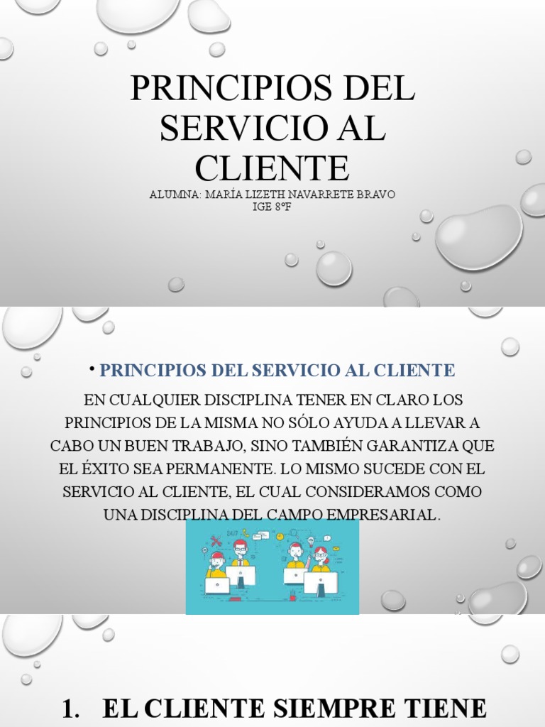 Principios Del Servicio Al Cliente Pdf