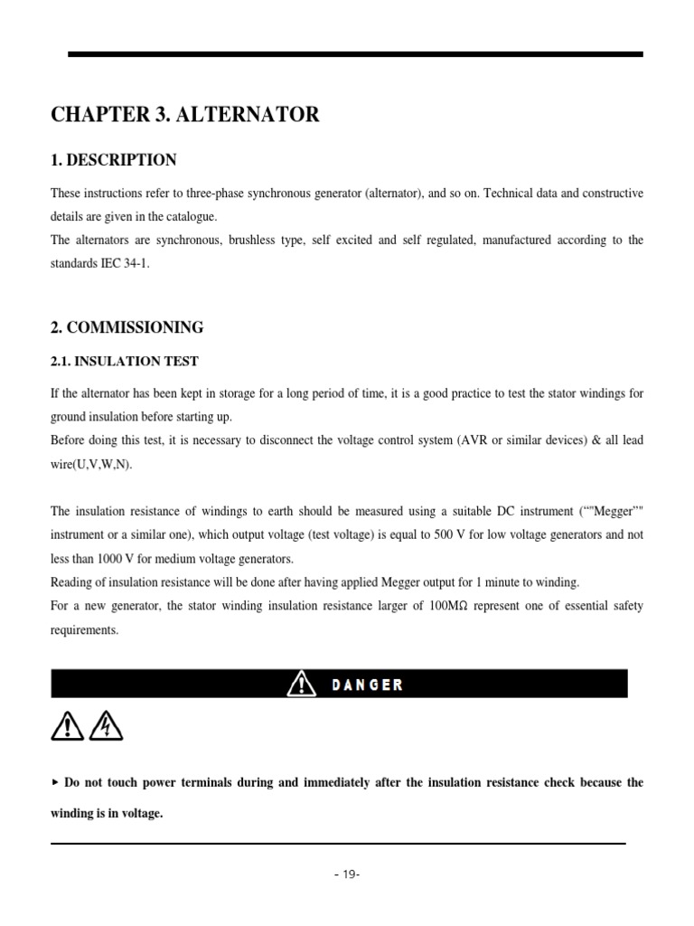 Alternator Wiring and AVR Setup Guide | PDF | Electric Generator ...