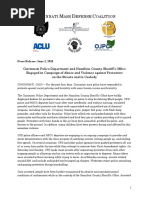 Cincinnati Mass Defense Coalition Statement On Arrests