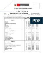 Certificado para CHALAN LANDEO TURISMO A