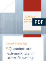The Standard Citation and Referencing Styles