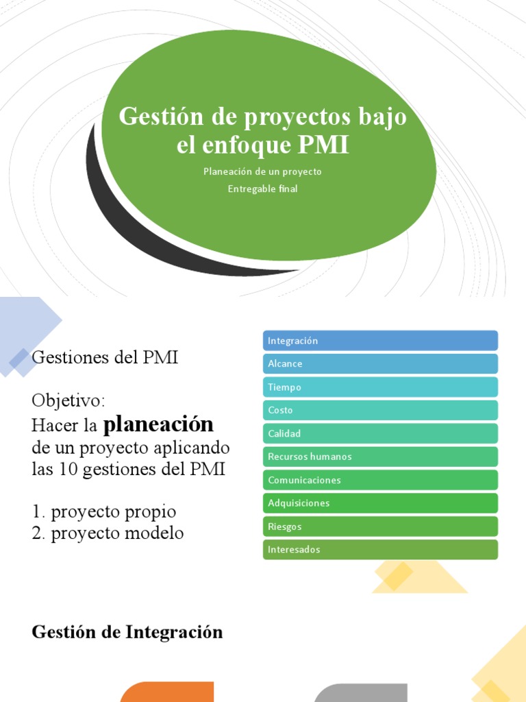 Planeación de Proyectos según PMI | PDF