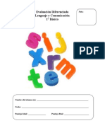 Evaluación Diferenciada Lenguaje 1°