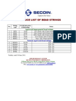 2011 Price List of Agarwood Bead Strings