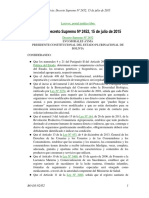 Bolivia: Decreto Supremo #2452, 15 de Julio de 2015: Lexivox, Portal Jurídico Libre