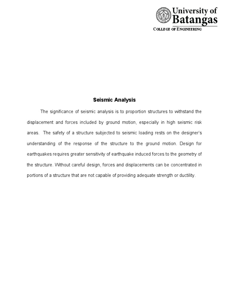 42 47 Seismic Analysis Pdf Seismology Earthquakes