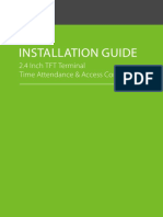 Installation Guide: 2.4 Inch TFT Terminal Time Attendance & Access Control