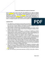 Acuerdo para Disminución Salarial Temporal