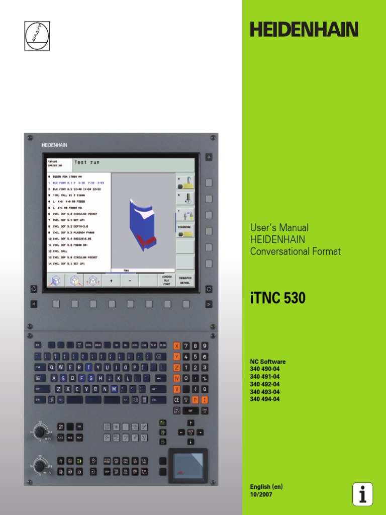 DMG-iTNC530 MillProgManual (533 190-23) PDF | PDF | Computer