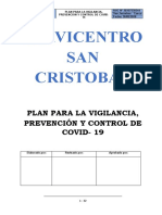 Plan de Vigilancia, Prevencion y Control de Covid 19