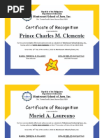 Certificate of Recognition