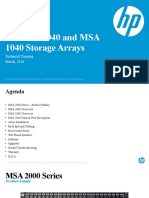 HP MSA 2040 and MSA 1040 Storage Arrays: Technical Training March, 2014