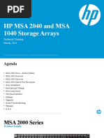 HP MSA 2040 and MSA 1040 Storage Arrays: Technical Training March, 2014