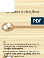 Mga Istruktura NG Wikang Filipino