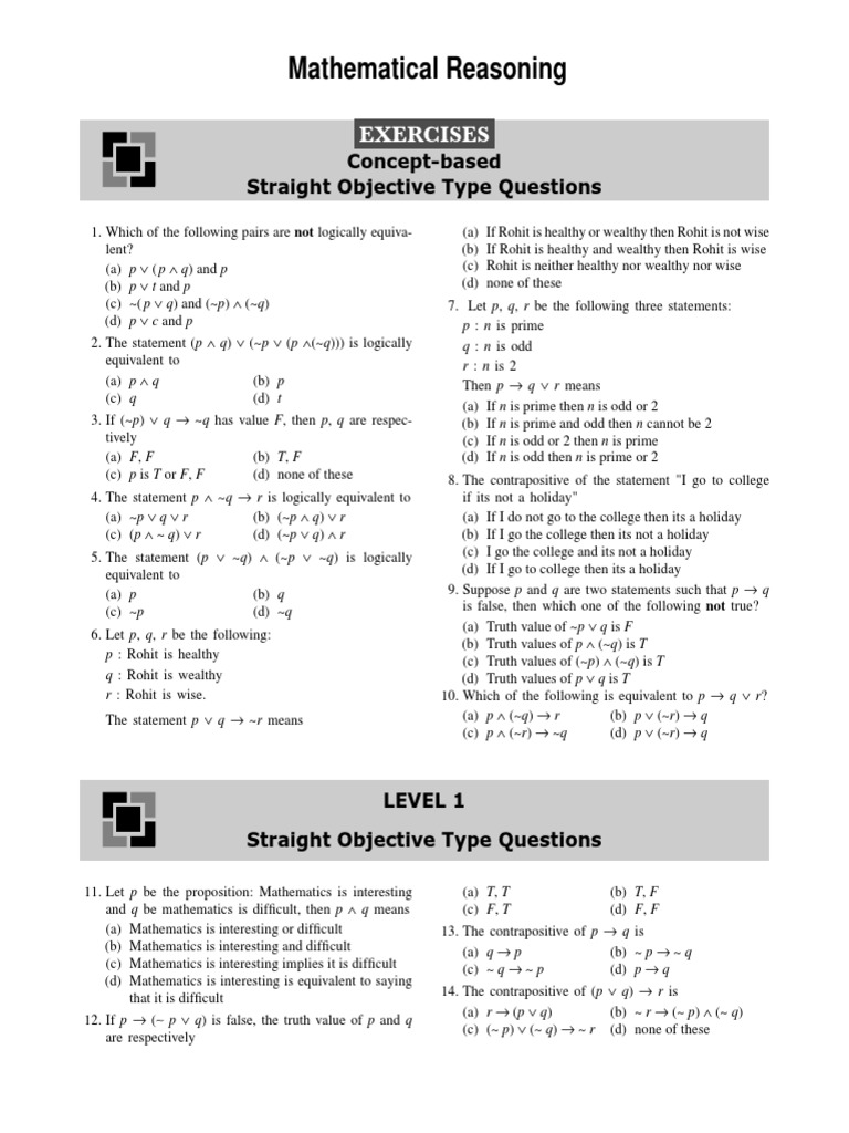 Logical Equivalence and Propositions Quiz | PDF | Angle | Contradiction