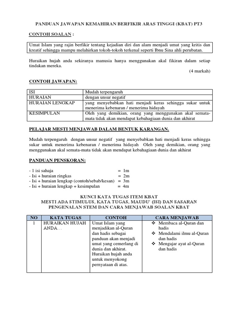 Panduan Kbat Pt3 Pdf