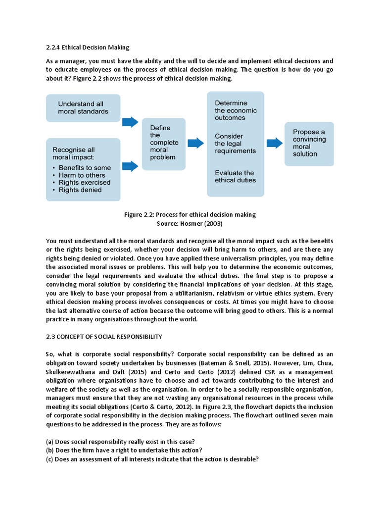 Ethical Decision Making in CSR | PDF | Corporate Social Responsibility ...
