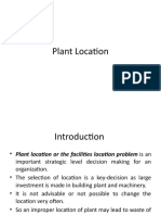 Plant Location and Theories