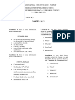 MODEL 2019: Candidate A, Here Is Some Information Candidate B, You Don't Know Anything