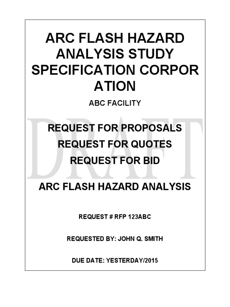 Arc Flash Hazard Analysis RFP 123ABC | PDF | Fuse (Electrical ...