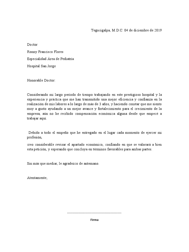 Carta de Aumento de Salario | PDF