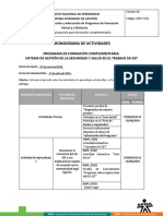 Cronograma Actividades SG SST