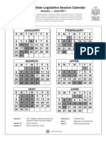 2011 Session Calendar