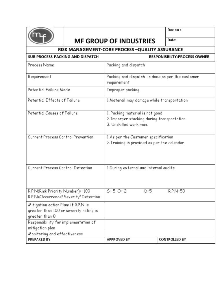 Rm Packing And Despatch Pdf