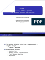 Connectivity: Dijkstra's Algorithm. Flow Networks: Maximum Flow Algorithms