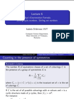 P Olya's Enumeration Formula. Stirling Cycle Numbers. Stirling Set Numbers