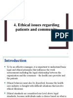 4 - Ethical Issues Regarding Patients and Community