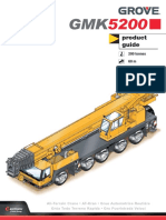 Tabla Grua GMK 5200 de 200 Ton Telescopica