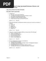 Chapter 10: Standard Costing, Operational Performance Measures, and The Balanced Scorecard