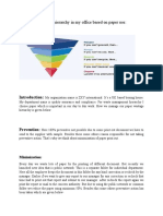 Waste Management Hierarchy in My Office Based On Paper Use:: Minimization