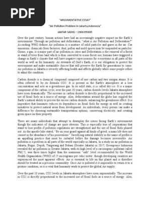 ARGUMENTATIVE ESSAY