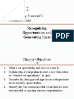 Developing Successful Business Ideas by Recognizing Opportunities and Generating Ideas