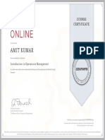 Amit Kumar: Course Certificate