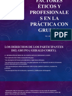 Factores Éticos y Profesionales en La Práctica Con Grupos