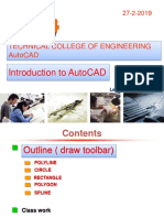 Introduction To Autocad: Technical College of Engineering Autocad