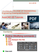 Autocad 2D Tutorials: Technical College of Engineering Engineering Drawing and Autocad