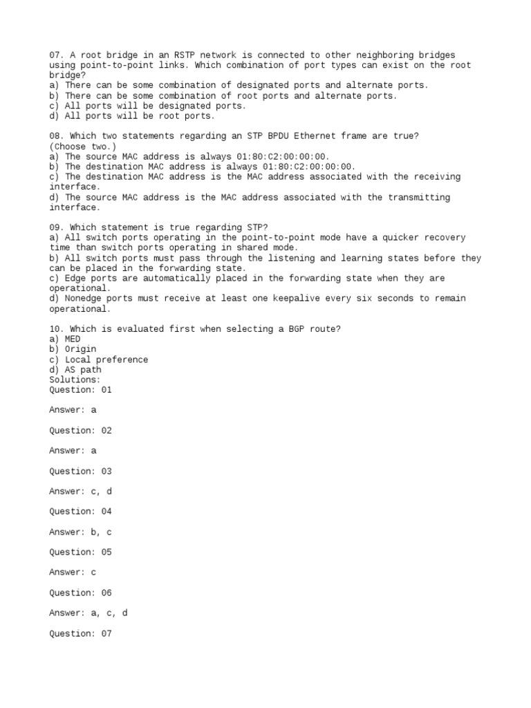 RSTP and STP Networking Concepts Explained | PDF | Teaching Methods ...