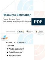 Resource Estimation: Professor Emmanuel Chanda Curtin University of Technology/UNZA, SCH of Mines