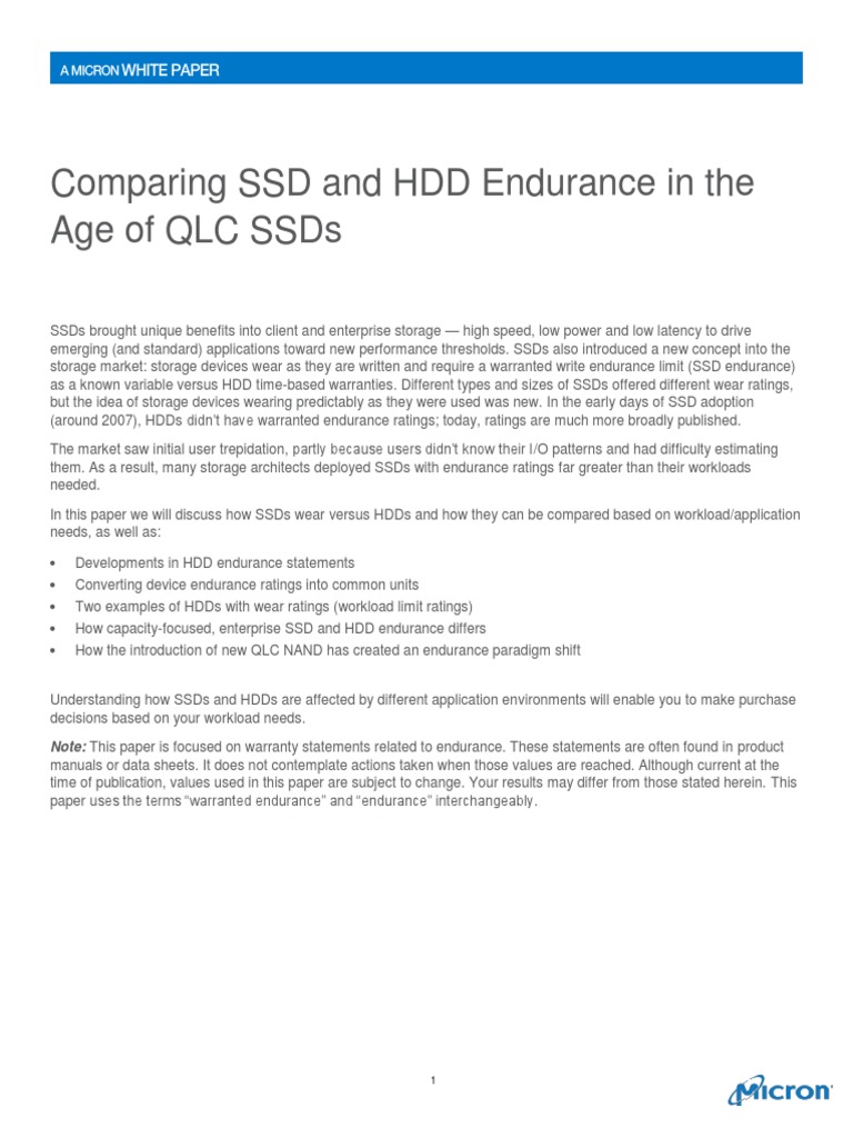 5210 SSD Vs HDD Endurance White Paper PDF | PDF | Solid State Drive ...