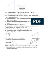 G.D.Goenka Public School Practice Sheet - 2 Quadrilaterals Class Ix