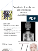 Deep Brain Stimulation: Basic Principles: Dr. Raja Sekhar. R SR, Neurosurgery, PGIMER Moderator: DR - Manjul Tripathi