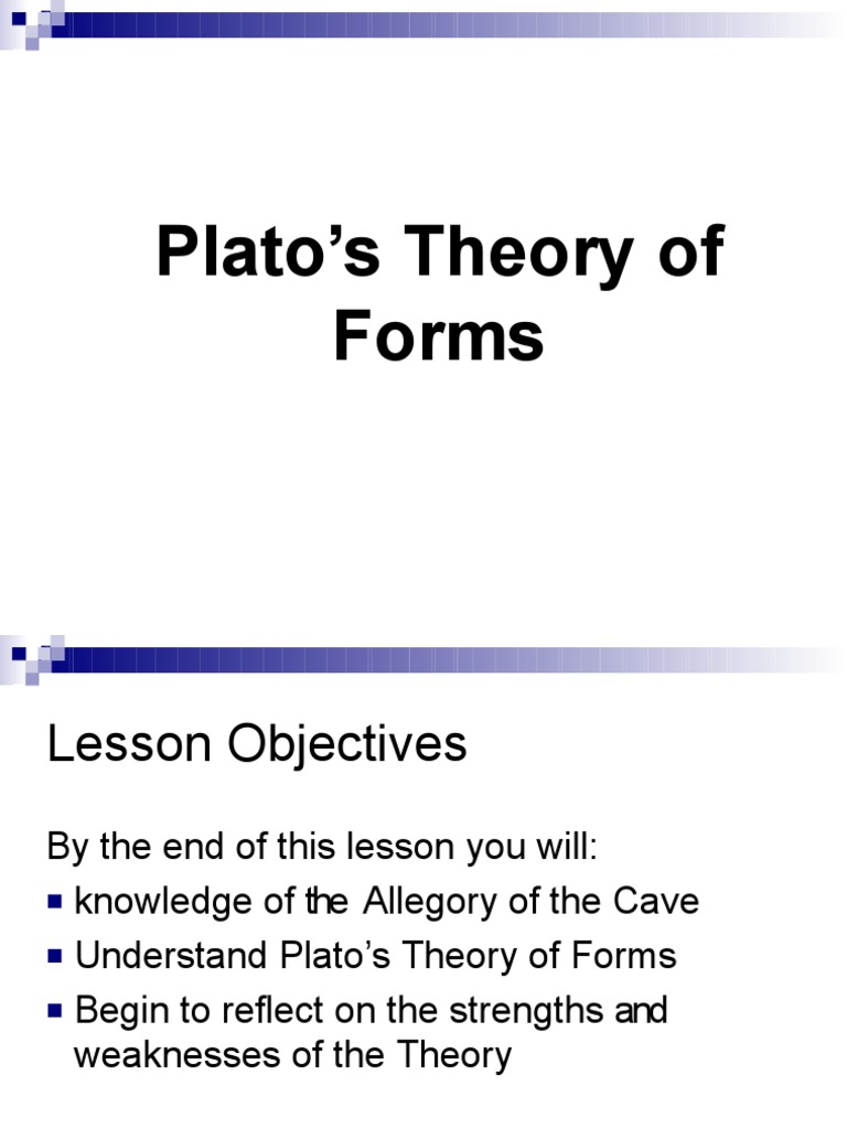 Plato's Theory of Forms PDF Logic Reasoning